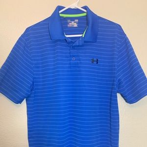 Under Armour Large Blue Polo Shirt